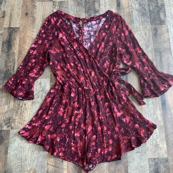all red romper